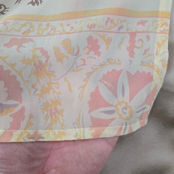 1990s Vintage Tere Tereba 100% Silk Blouse Pants Set Lounge Evening Size Medium - Picture 8 of 16